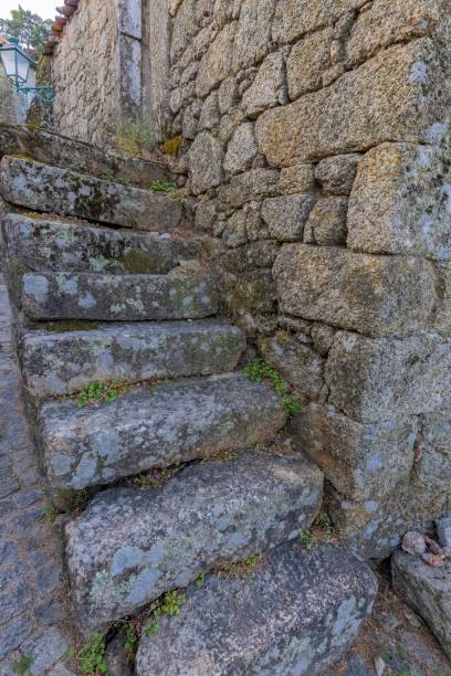 istock Image of an old, overgrown stone external staircase in a medieval ruin 1798595967