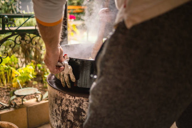istock Cooking on a small wood stove 1798608364