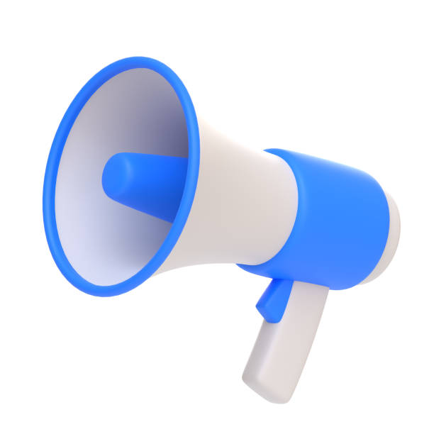istock Cartoon megaphone isolated on white background 1798625413