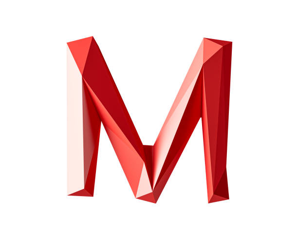 istock Letters made of low poly red material 1798648386