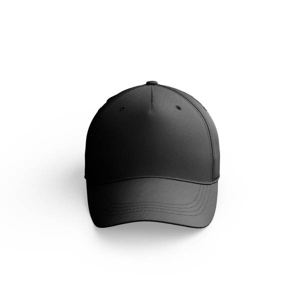 maquette de casquette noire rendu 3d - baseball cap photos et images de collection