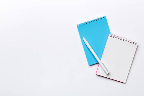 istock Blank notebook with pen on white background. Back to school and education concept 1798660538