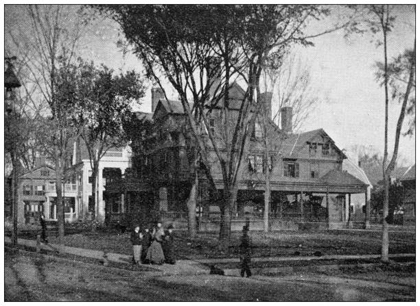 istock Antique image of Hampden County, Massachusetts: Springfield, Residence of A.N. Mayo 1798660540
