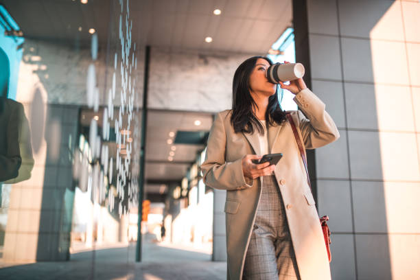istock Asian Businesswoman's Smartphone Coffee Break 1798667450