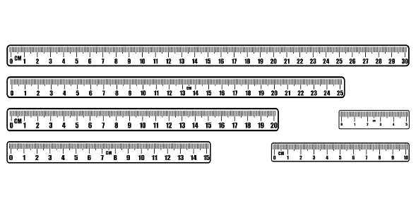 Ruler scale measure. Vector icon length measurement scale chart. Centimetre  illustration.