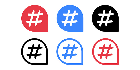 Hashtag vector icon. Hashtag illustration. Social Media sings.