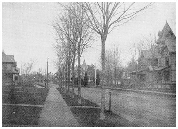 istock Antique image of Hampden County, Massachusetts: Springfield, Buckingham Street 1798685073