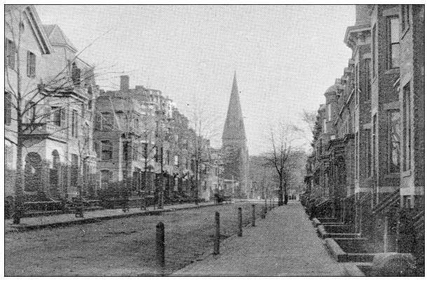 istock Antique image of Hampden County, Massachusetts: Springfield, Mattoon Street 1798686703