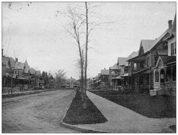 istock Antique image of Hampden County, Massachusetts: Springfield, Westminster Street 1798687778