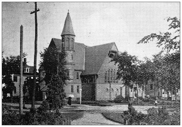 istock Antique image of Hampden County, Massachusetts: Springfield, Park Congregational Church 1798689666