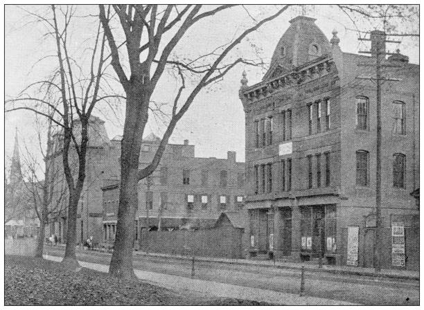 istock Antique image of Hampden County, Massachusetts: Springfield, West State Street 1798693840