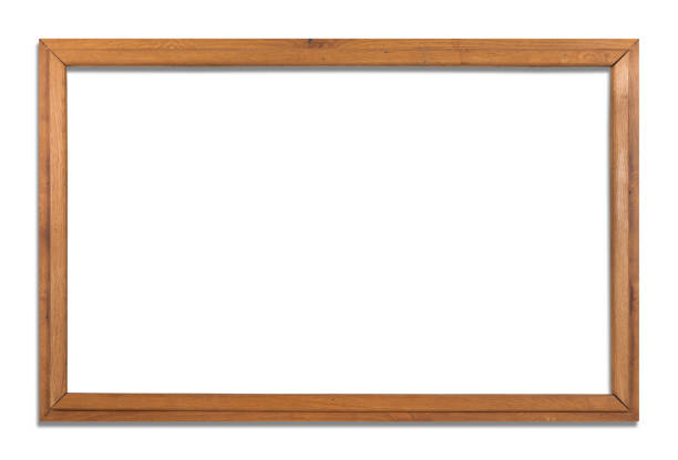 istock Empty wooden photo frame on white background 1798697108