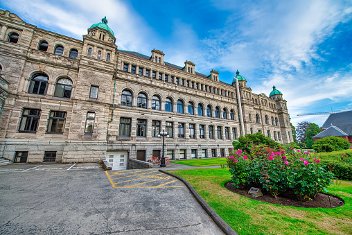 Buildings of Victoria on a sunny day, Vancouver Island