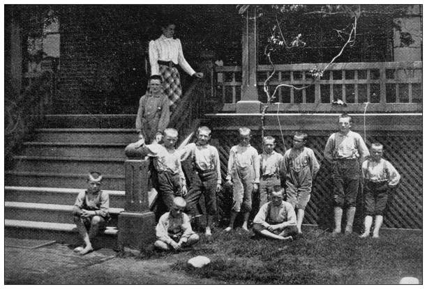 istock Antique image of Hampden County, Massachusetts: Springfield, Boys 1798701062