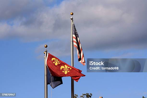 Foto de American E Flordelis Flags e mais fotos de stock de As Américas - As Américas, Azul, Bandeira