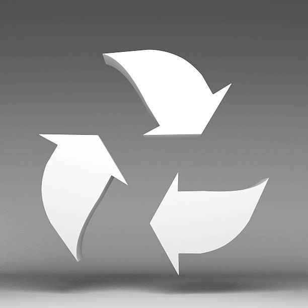 3d recycle icon stock photo