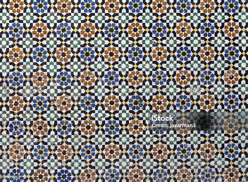 Marroquí vintage fondo de azulejos - Foto de stock de Abstracto libre de derechos