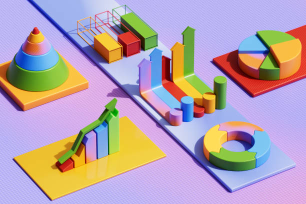 istock Multicoloured Finance Figures. Infographic Concept 1798753185