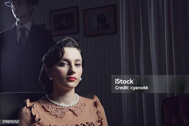 1950s Woman Portrait Stock Photo - Download Image Now - 1950-1959, Detective, Women