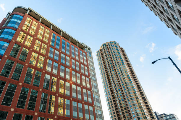 istock Residential tower next to an office building on a sunny spring day 1798777497