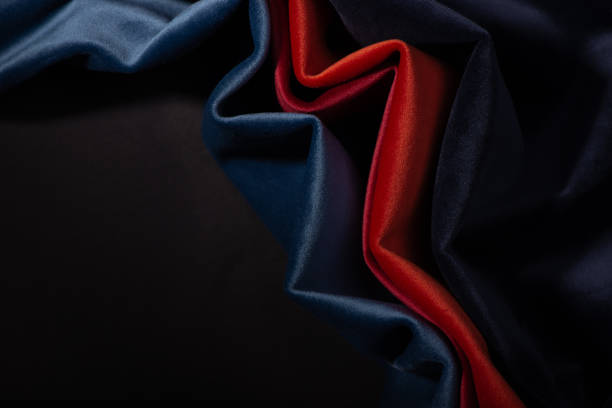 istock Bright collection of velour textile samples. Multicolor Fabric texture background. Abstract background with waved velour fabric. 1798789038