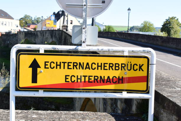 istock sign at the edge of Echternach 1798795831