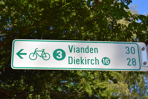sign to Diekirch and Vianden
