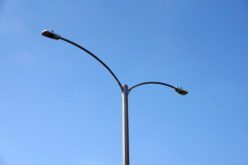 Modern elegant double street lights