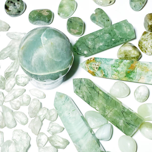 Pretty Green Crystals: Garnierite, Epidote, Fluorite, Jade, Prasiolite