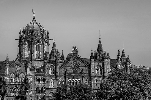 11 17 2012 Vintage Gothik Architecture Chhatrapati Shivaji Maharaj Terminus Railway Station A Unesco World Heritage Sites Mumbai Maharashtra India.
