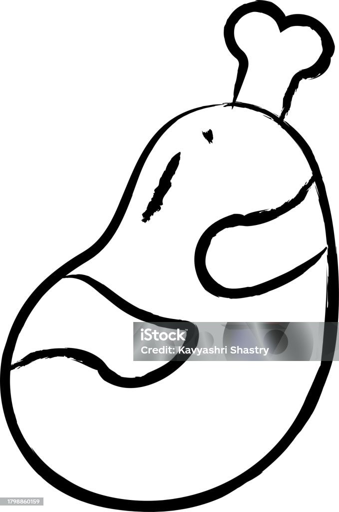 Muttonpiece Vector Mutton Hand Drawn Vector Illustrations Stock Illustration - Download ...