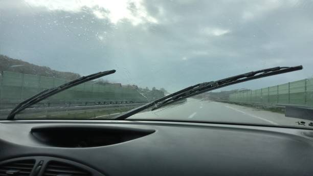 istock Driving on highway and rain 1798877293