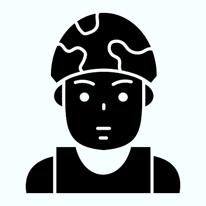 Soldier in helmet solid icon. Military man vector illustration isolated on white. Army combatant glyph style designed for and app. Eps 10.