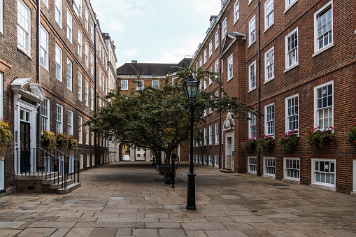 London, UK - August 25, 2023: The Pump Court. It is a courtyard in Temple housing housing barristers chambers