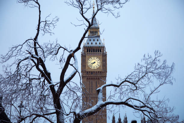 istock Winter's Embrace: Snowfall in London with the Iconic Big Ben 1798938752