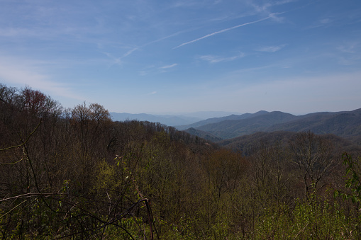 View from the Charles A Webb overlook in the Great Smoky Mountains National Park