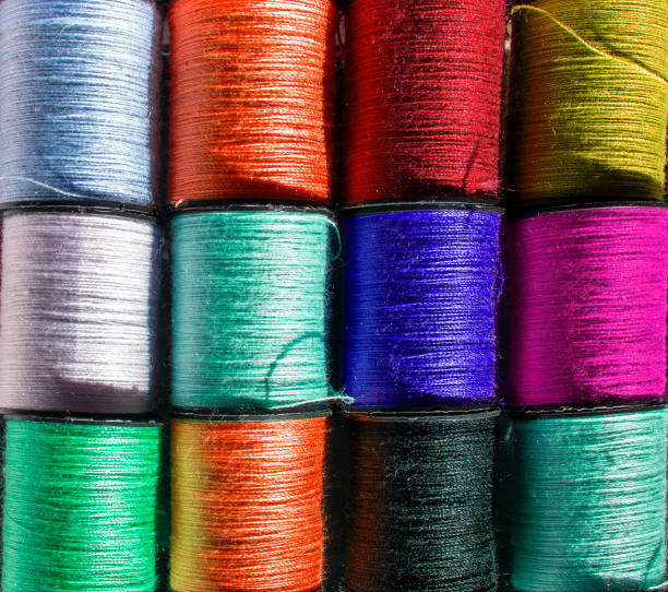 istock Colorful Fabric Silk Rolls in Textile Industry 1798990139