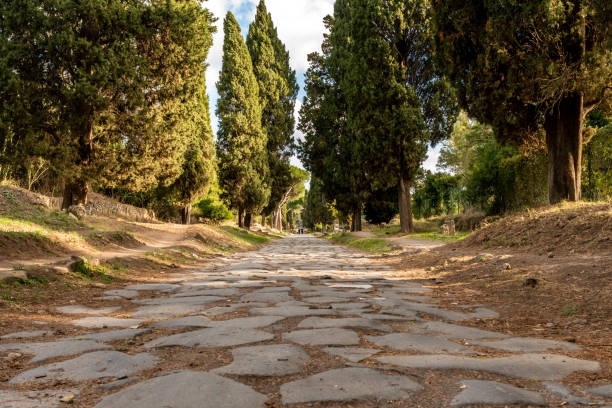 istock Via Appia Antica, an ancient stone road in Rome 1799003119