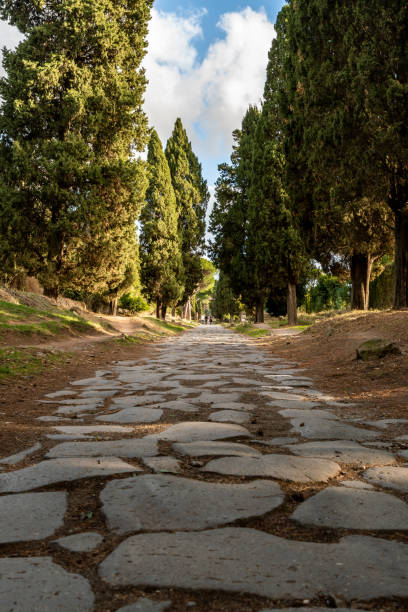 istock Via Appia Antica, an ancient stone road in Rome 1799003121