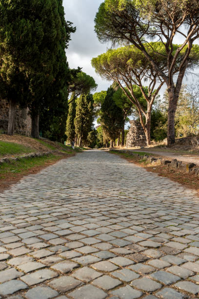 istock Via Appia Antica, an ancient stone road in Rome 1799003124