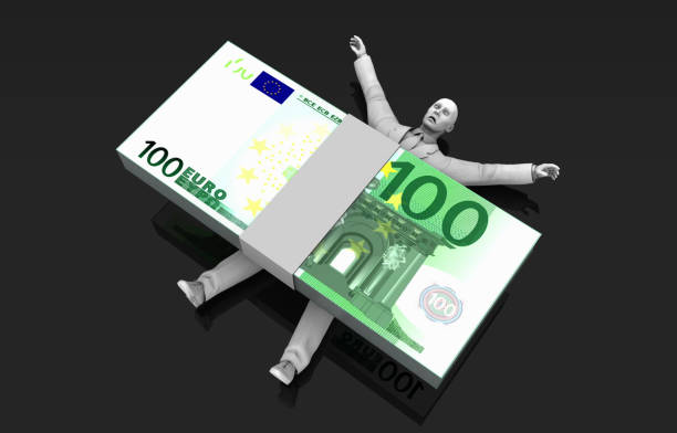 Euro currency designed with the flag