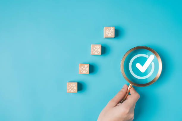 istock Business target and correct sign on background, Successful project plan, Business strategy planning management, Business goal, Innovation and inspiration for creativity idea thinking 1799087341