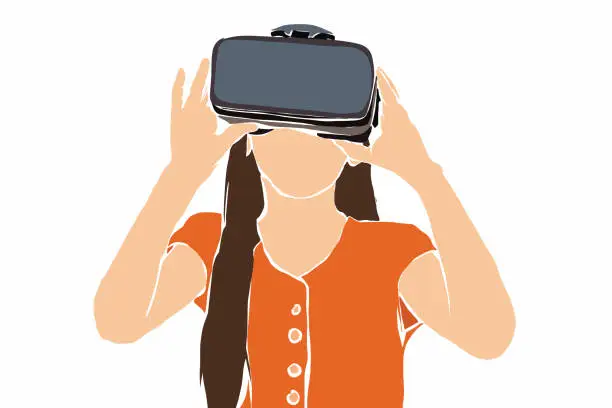 Vector illustration of Virtual reality glasses