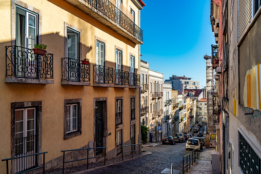 The street view of Tv. Pereira, Lisbon, Portugal.