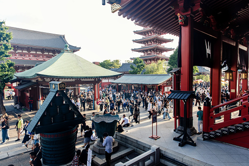 Kyoto, Japan - November 22 2015: Heian Shrine built in 1895, on the 1,100th anniversary of Kyoto. Enshrines Emperor Kanmu who transferred the capital from Nara