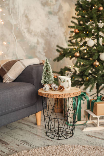 istock Living room interior with Christmas tree 1799363045