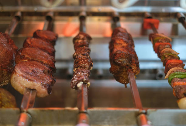 istock Cooking BBQ Meats on Roasted Grill 1799382514