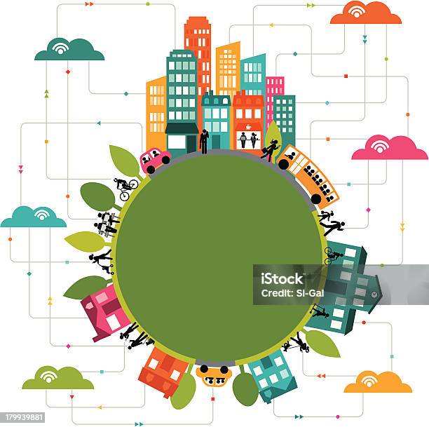 Cloud Computing Verbindet Die Gemeinden Weltweit Stock Vektor Art und mehr Bilder von Gemeinschaft - Gemeinschaft, Icon, Schulgebäude