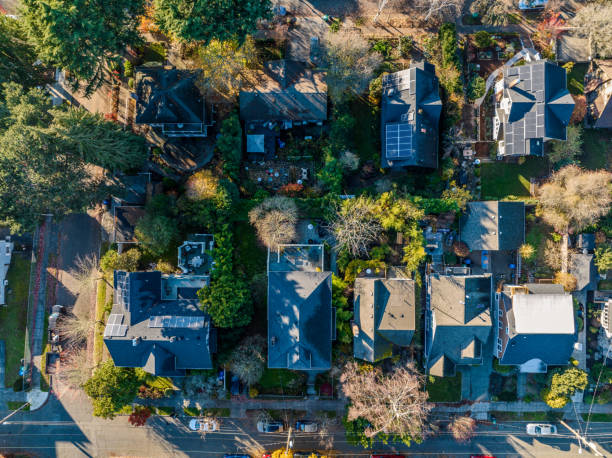 istock Solar Panels On City Houses 1799460797