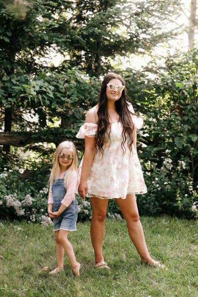 Mother and Daughter in Garden